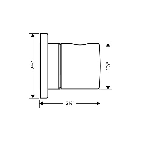 AXOR Shut-off valves: AXOR Uno, Volume Control Trim, 38974001