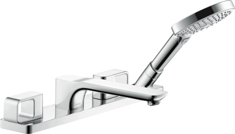 4-hole tile mounted bath mixer