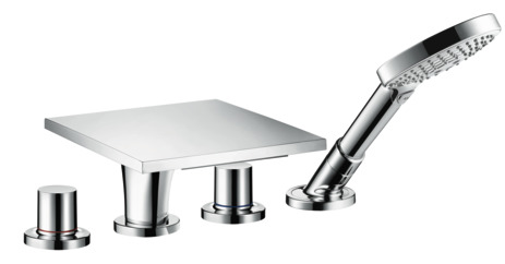 4-hole tile mounted bath mixer