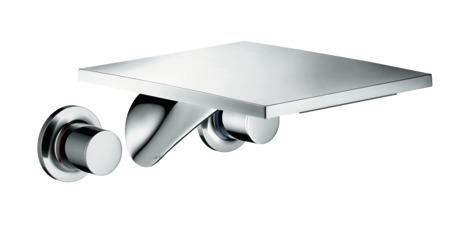 3-hole basin mixer for concealed installation wall-mounted with spout 262 mm