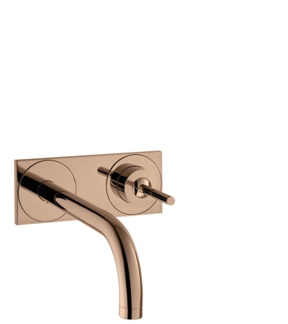 Single lever basin mixer for concealed installation wall-mounted with spout 225 mm and plate