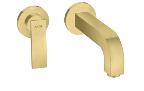 Single lever basin mixer for concealed installation wall-mounted with lever handle, spout 220 mm and escutcheons