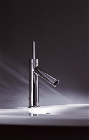 Single lever basin mixer 90 with pin handle and pop-up waste set