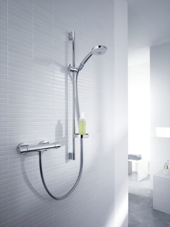 Set de ducha visto Multi termostato Ecostat Comfort Combi barra de ducha 65 cm