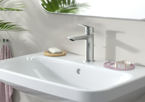 Single lever basin mixer 110 Fine with pop-up waste set