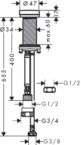 F21-  Shut-off valve for concealed installation