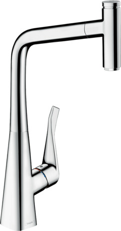 Cromo Hansgrohe 31451000 Metris Grifo de ba/ñera empotrado con combinaci/ón de seguridad integrada