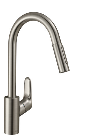 Single lever kitchen mixer 240, pull-out spray, 2jet