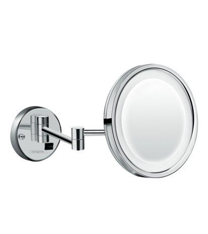 Hansgrohe Accessories Logis Universal, Wall Mounted Shaving Mirror With Light