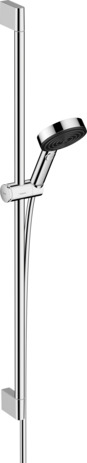 Hansgrohe Pulsify Select S Slide Bar Shower Set - 90cm Rail, 3 Spray Types, Chrome, EcoSmart