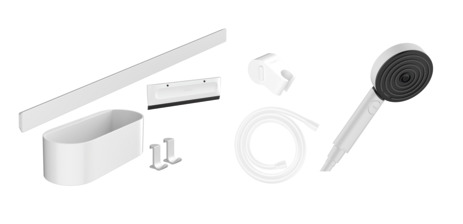 Bundle hand shower 105 3jet Activation EcoSmart, wall bar 70 cm and storage set