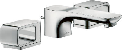 3-hole basin mixer 50 with escutcheons and pop-up waste set