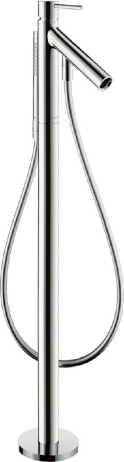 Single lever bath mixer floor-standing with pin handle