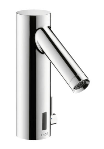 Electronic basin mixer with temperature control with mains connection 230 V