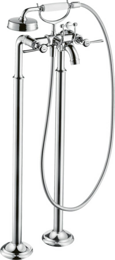 2-handle bath mixer floor-standing with lever handles