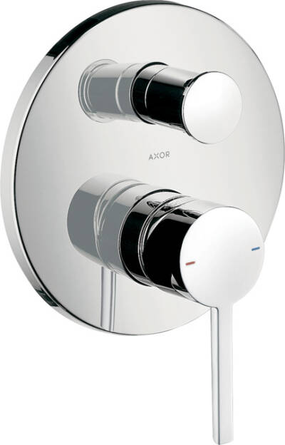 Single lever bath mixer for concealed installation with lever handle and integrated security combination according to EN1717