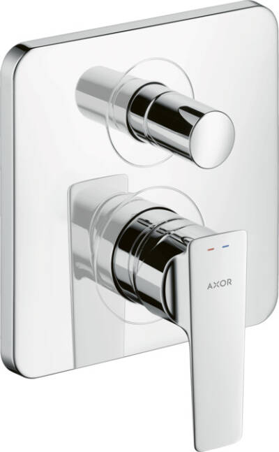 Single lever bath mixer for concealed installation with integrated security combination according to EN1717