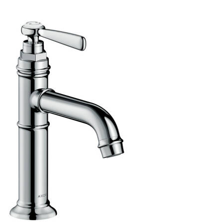 Single lever basin mixer 100 with lever handle and waste set