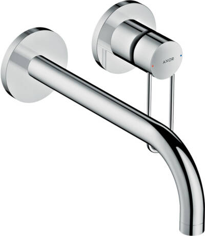 Single lever basin mixer for concealed installation wall-mounted with loop handle and spout 225 mm