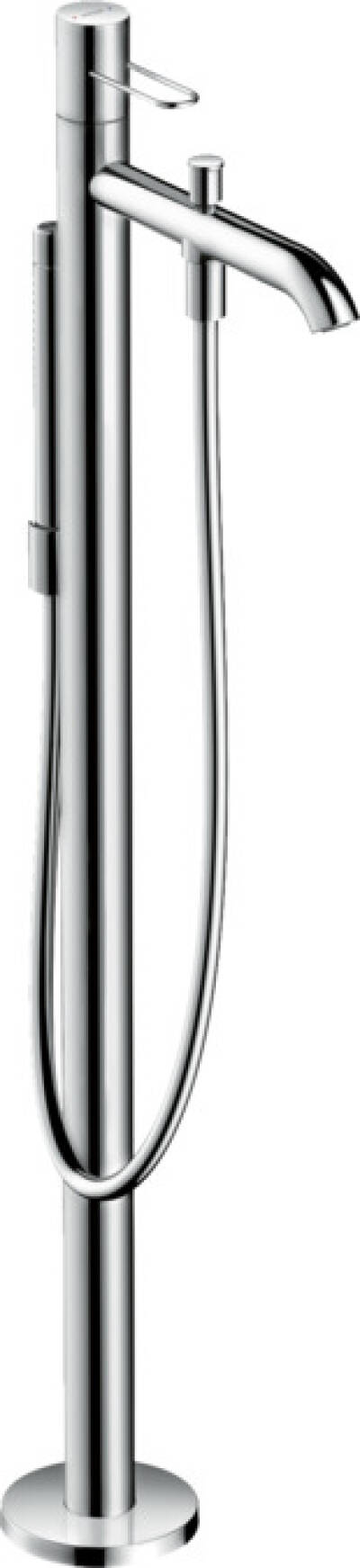 Single lever bath mixer floor-standing with loop handle