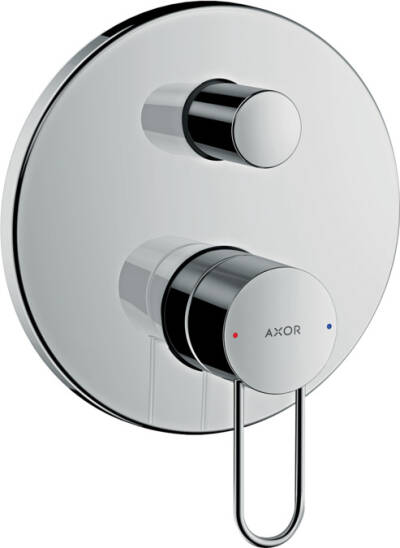 Single lever bath mixer for concealed installation with loop handle