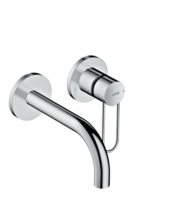 foto effectief Stier AXOR Washbasin mixers: AXOR Uno, Single lever basin mixer for concealed  installation wall-mounted with loop handle and spout 165 mm, 38121000