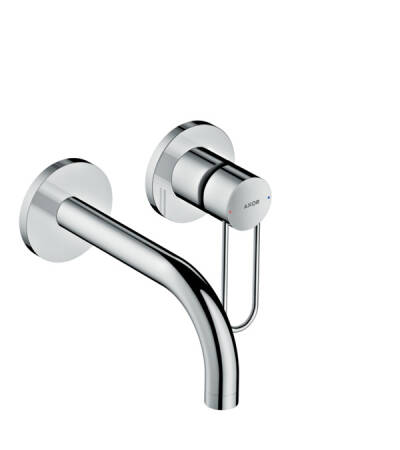Single lever basin mixer for concealed installation wall-mounted with loop handle and spout 165 mm