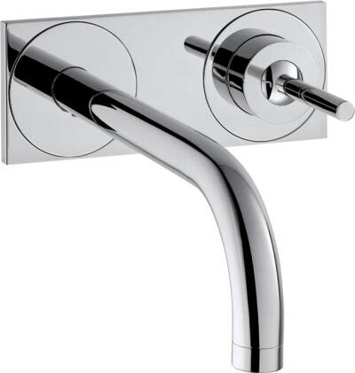 Single lever basin mixer for concealed installation wall-mounted with spout 165 mm and plate