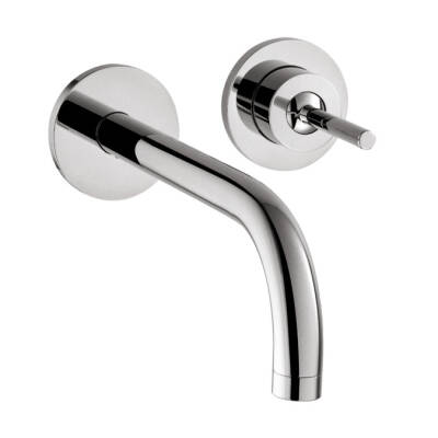 Single lever basin mixer for concealed installation wall-mounted with spout