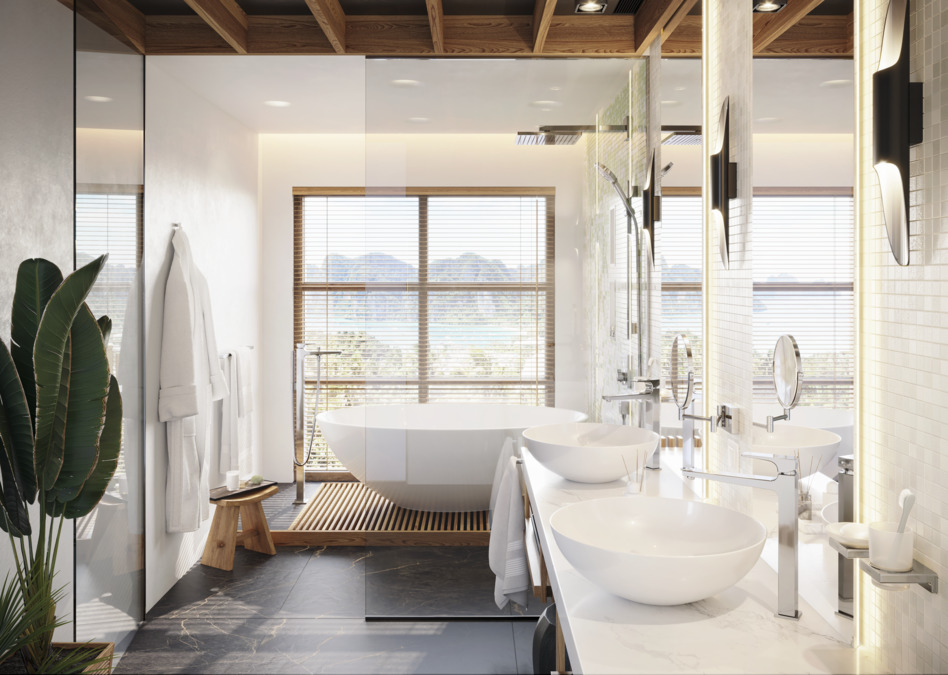 Hansgrohe Accessories Addstoris Bath Towel Rail 41747000 - Bathroom Towel Rail Designs