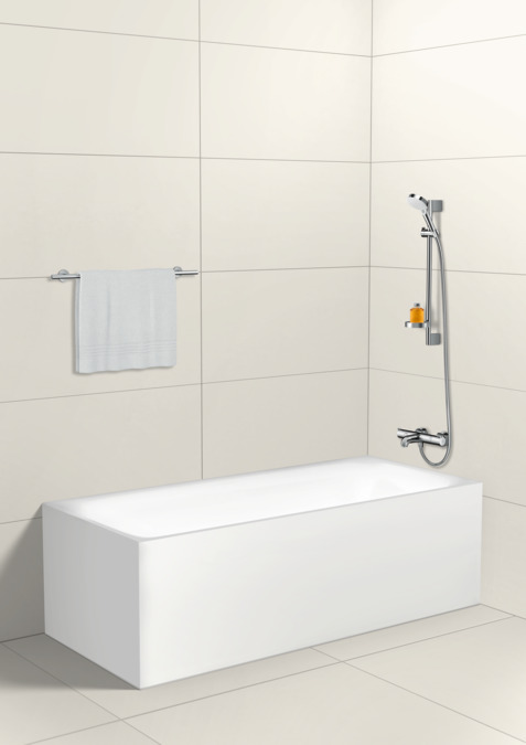 Shower Bar 65 Cm And Soap Dish 26553400, Bar Soap Holder For Tile Shower