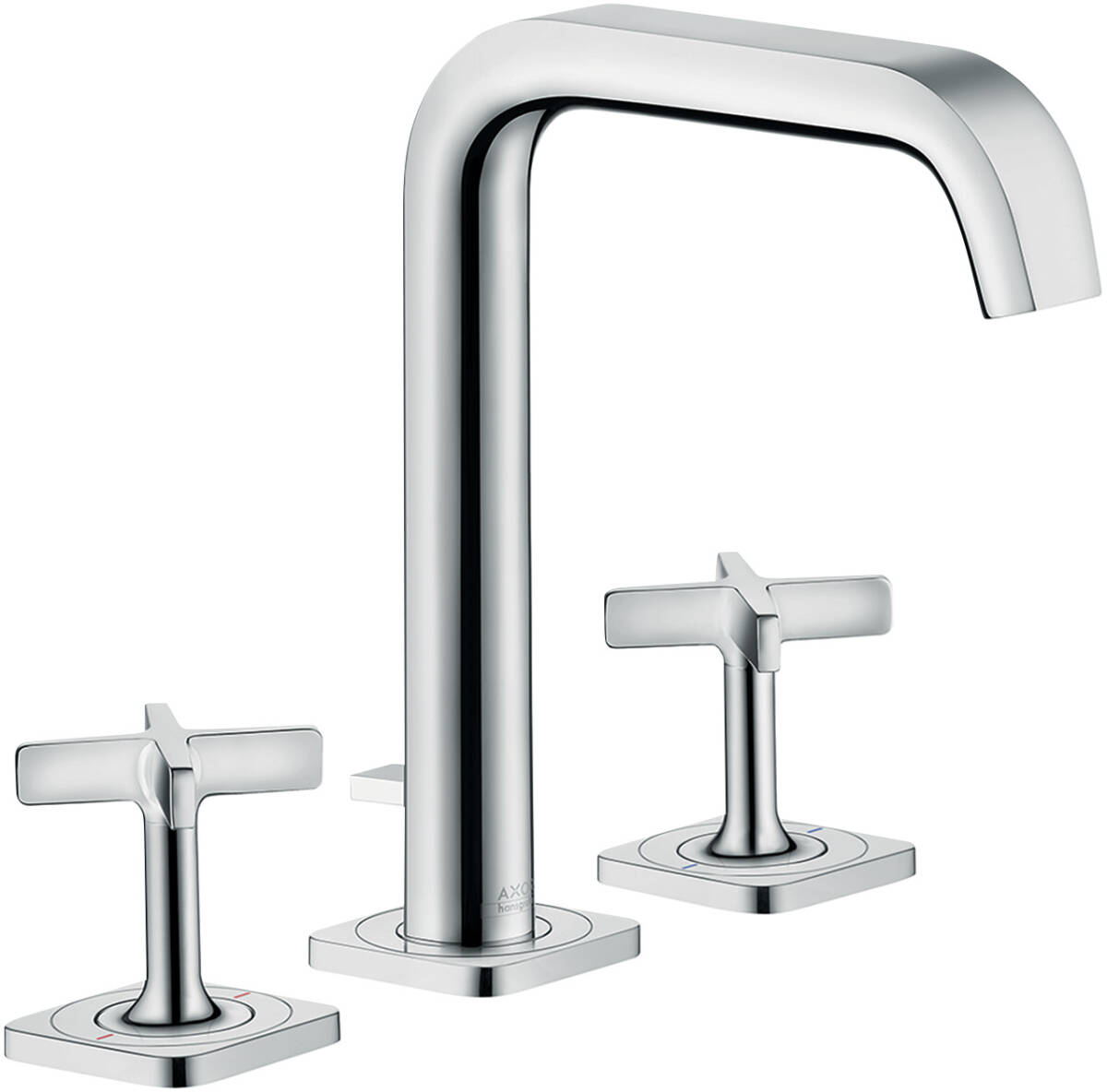 3-hole basin mixer 170 with escutcheons and pop-up waste set, Chrome, 36108000