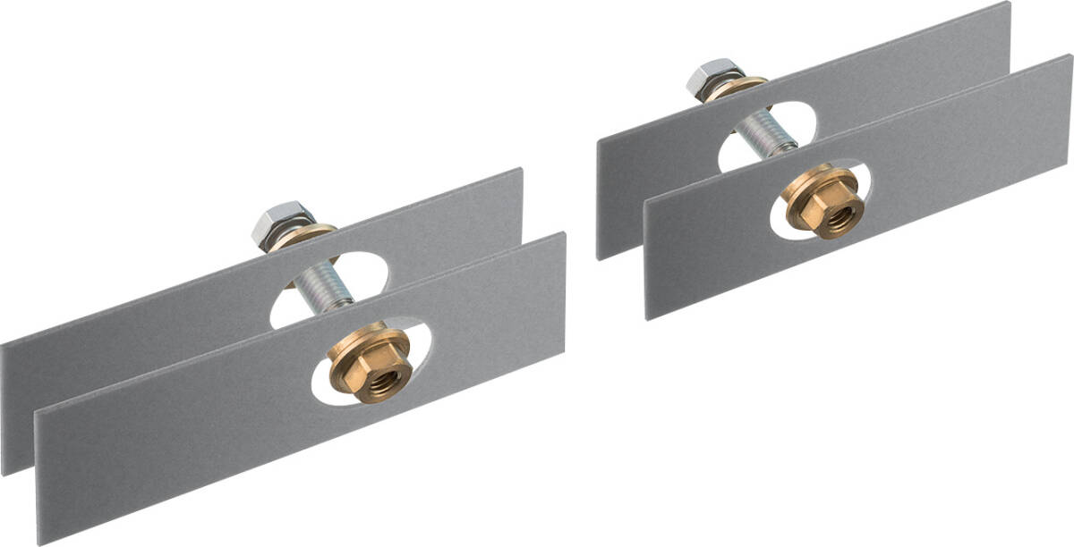 Mounting kit for two-sided glass installation, Chrome, 42841000