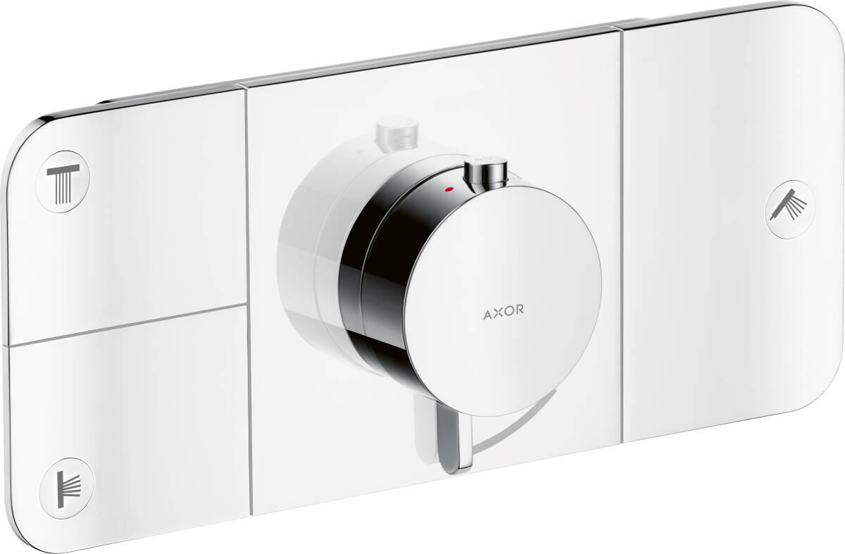 Thermostatic module for concealed installation for 3 functions, Chrome, 45713003