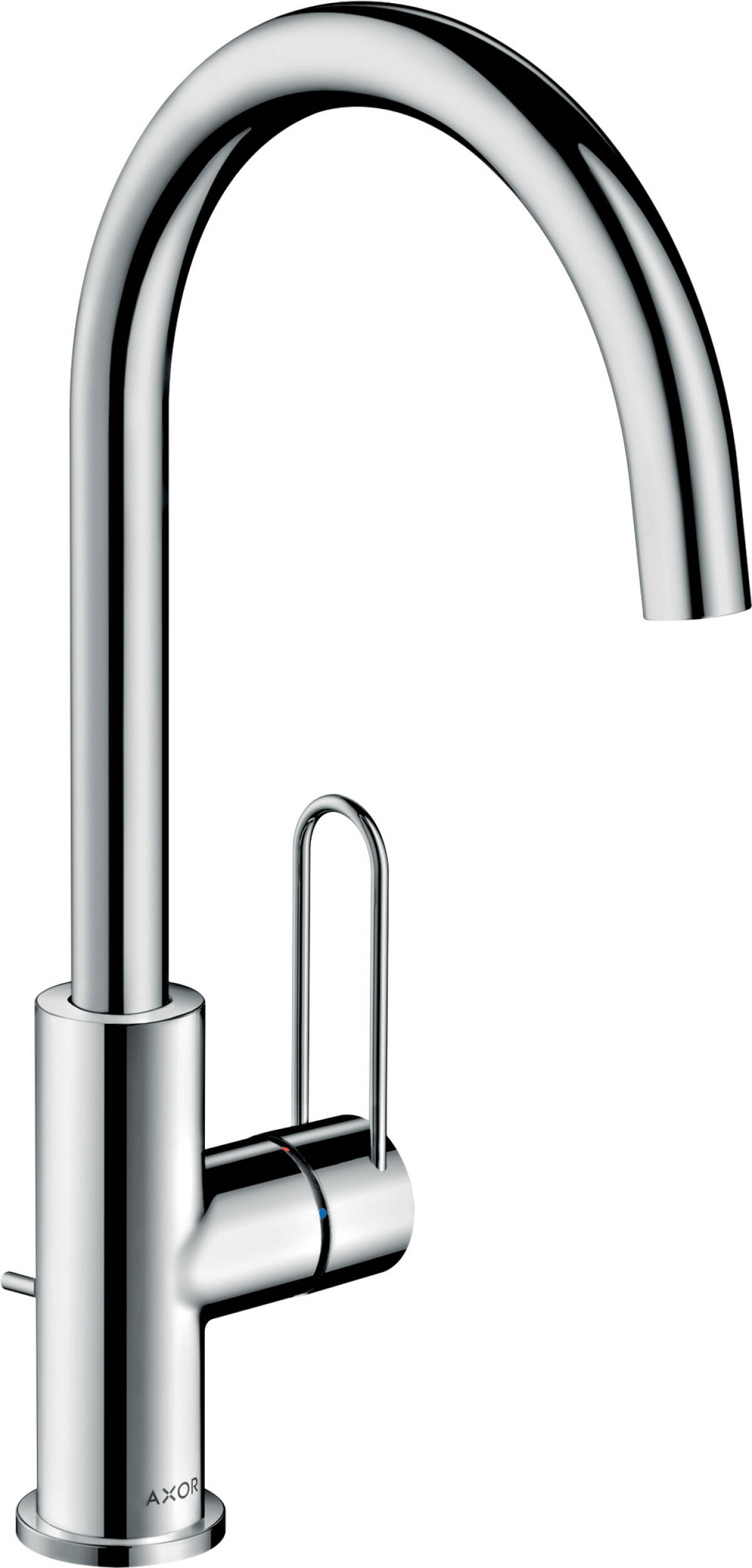Single lever basin mixer 240 with loop handle and pop-up waste set, Chrome, 38036000