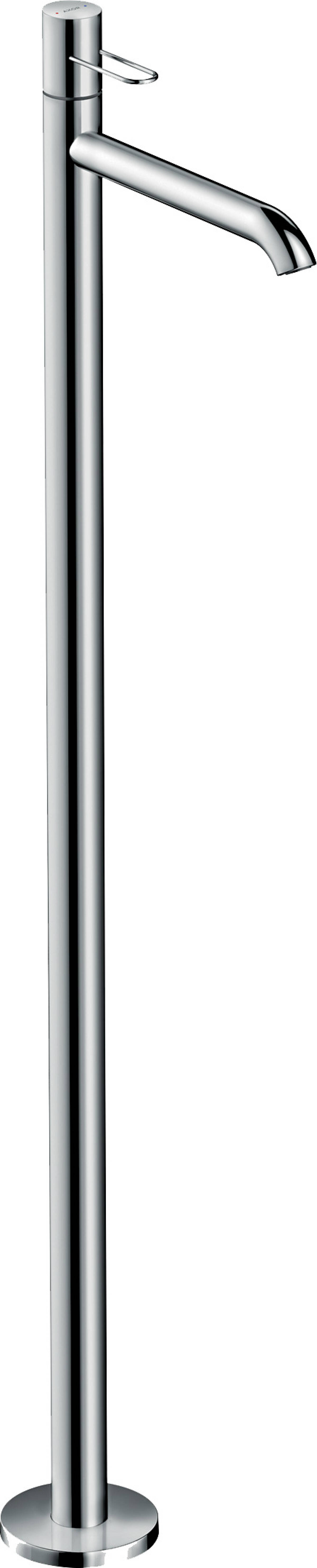 Single lever basin mixer floor-standing with loop handle without waste set, Chrome, 38037000