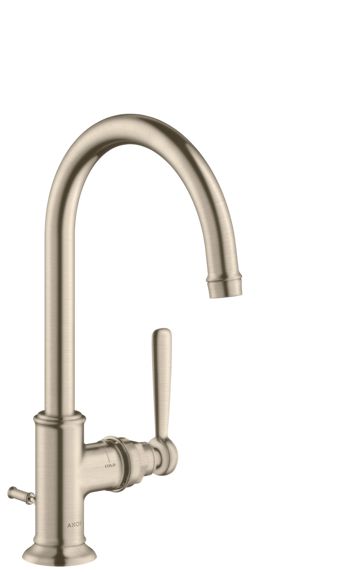 Single lever basin mixer 210 with lever handle and pop-up waste set, Brushed Nickel, 16517820