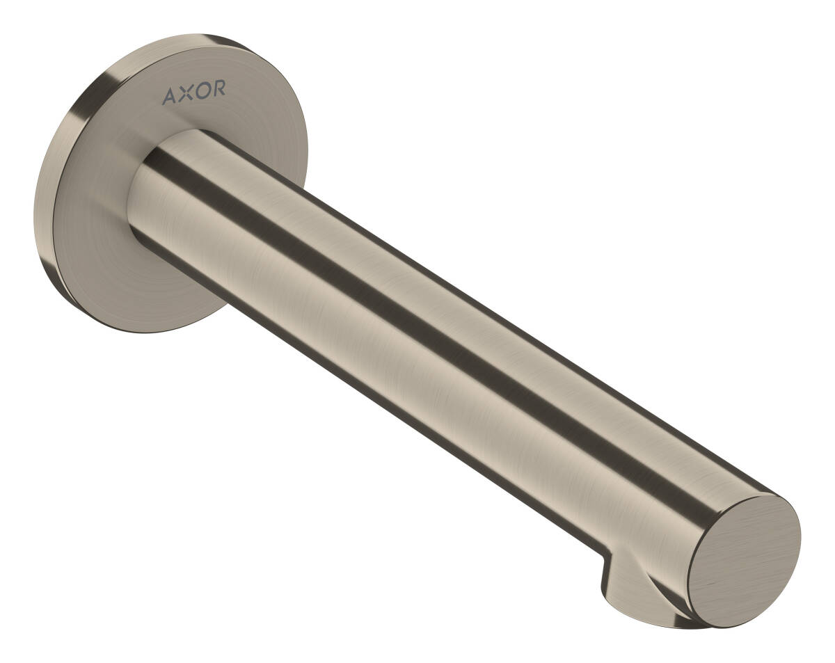 Bath spout straight, Brushed Nickel, 45410820