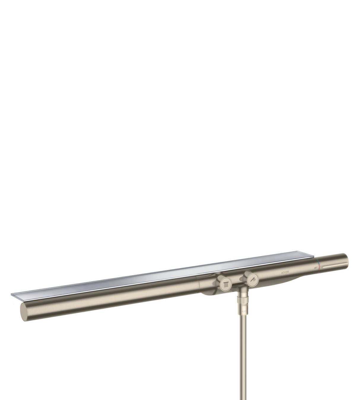 Thermostat 800 for exposed/ concealed installation, Brushed Nickel, 45440820