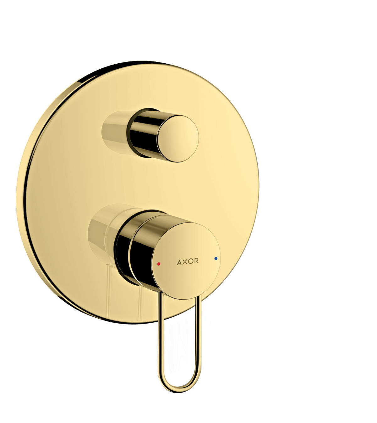 Single lever bath mixer for concealed installation with loop handle, Polished Brass, 38426930