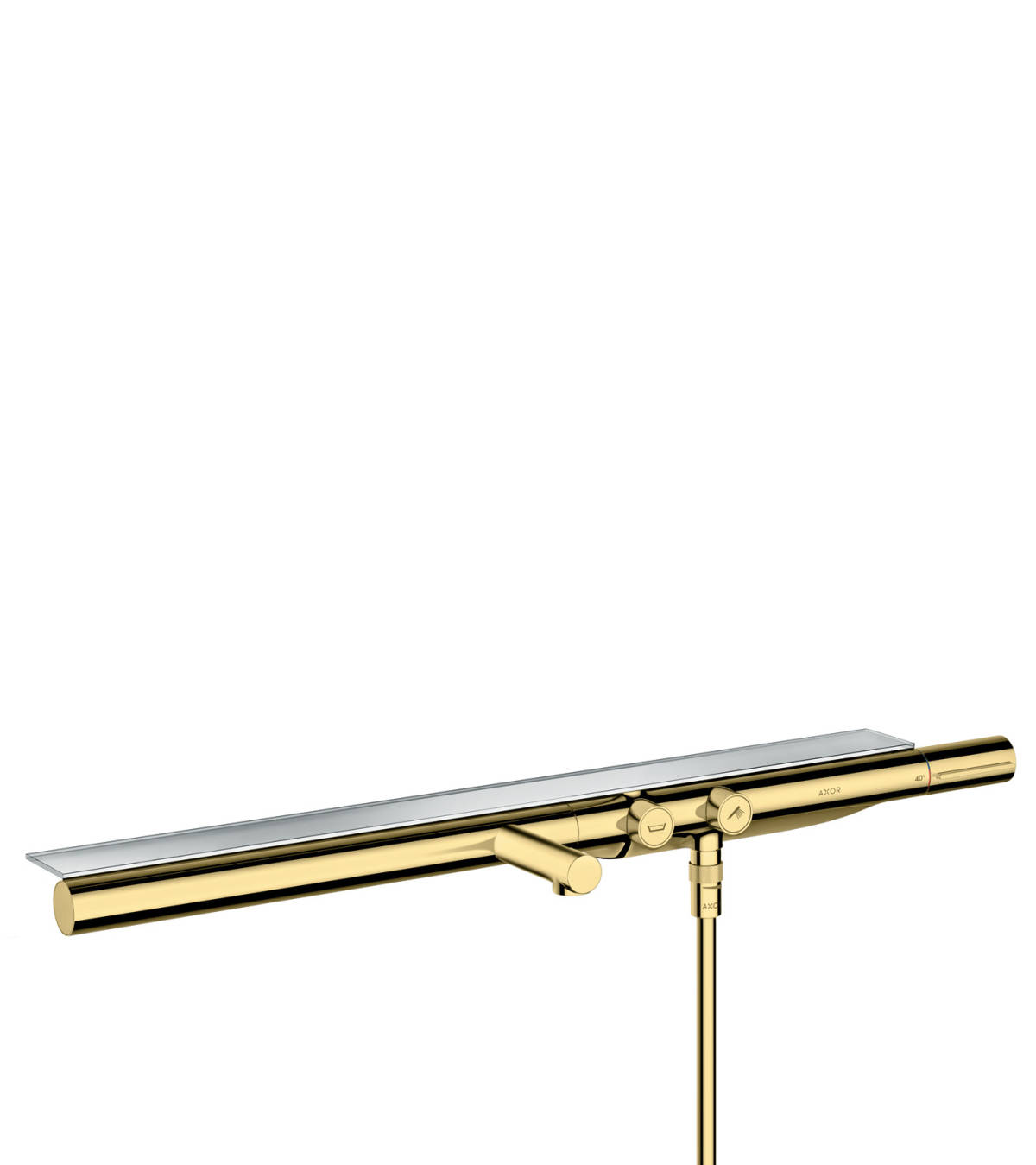 Bath thermostat 800 for exposed installation, Polished Brass, 45420930