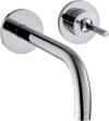 Single lever basin mixer for concealed installation wall-mounted with spout 165 mm and escutcheons