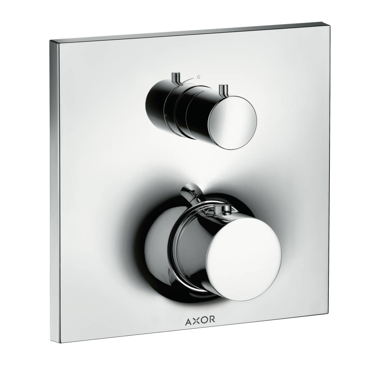 Thermostat for concealed installation with shut-off valve, Chrome, 18745000