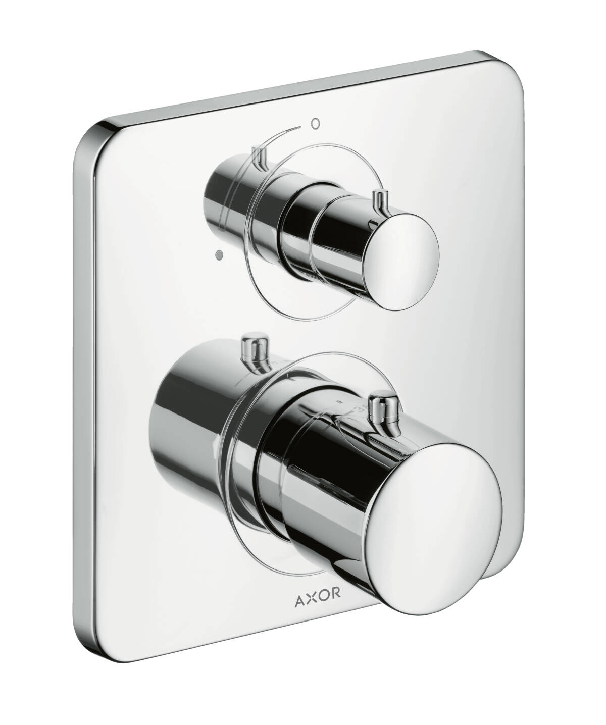 Thermostat for concealed installation with shut-off valve, Chrome, 34705000