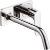 Single lever basin mixer for concealed installation wall-mounted with spout 227 mm and plate