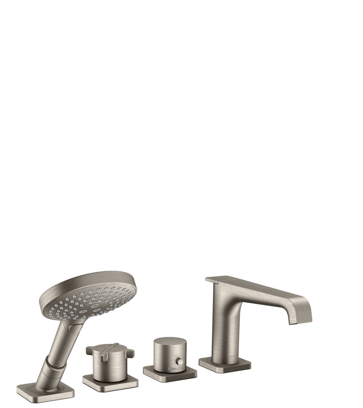 4-hole rim mounted thermostatic bath mixer, Stainless Steel Optic, 36411800