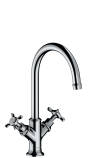 2-handle basin mixer 210 with cross handles and waste set