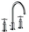 3-hole basin mixer 180 with cross handles and pop-up waste set