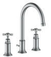3-hole basin mixer 180 with cross handles and pop-up waste set