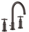 3-hole basin mixer 180 with cross handles and pop-up waste set